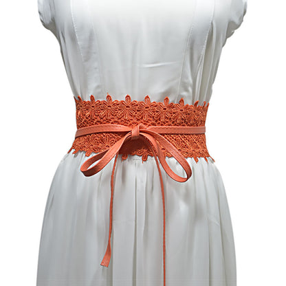 15-Color lace wide belt