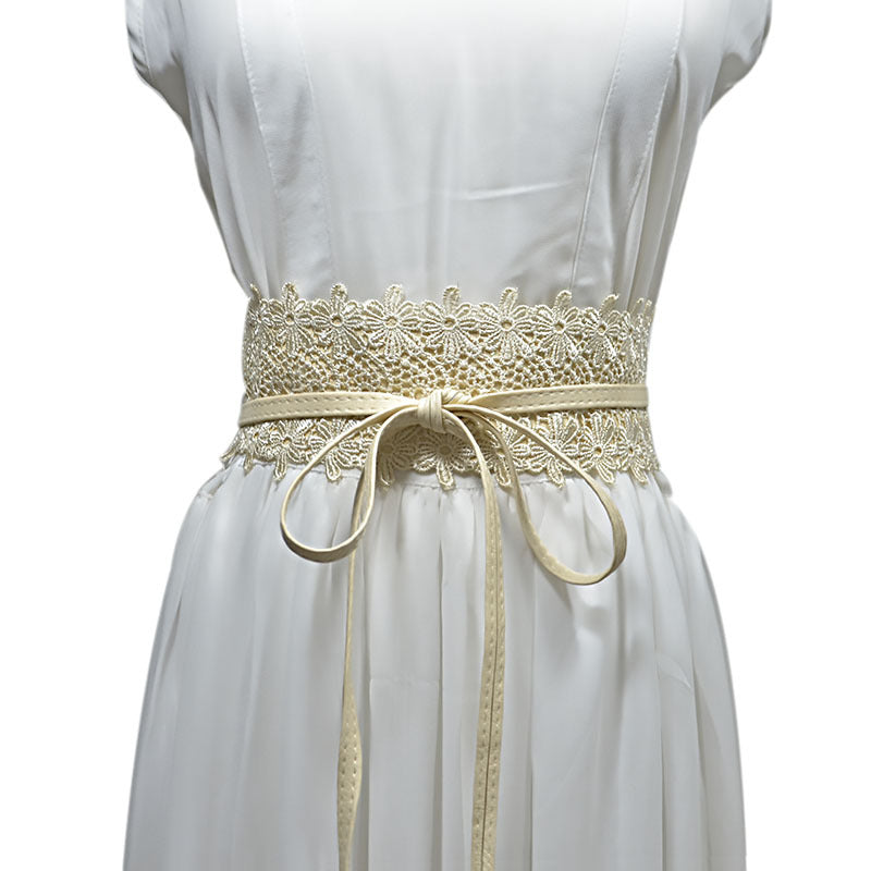 15-Color lace wide belt