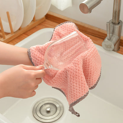 Hangable Coral Velvet Hand Towel