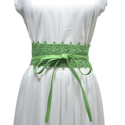 15-Color lace wide belt