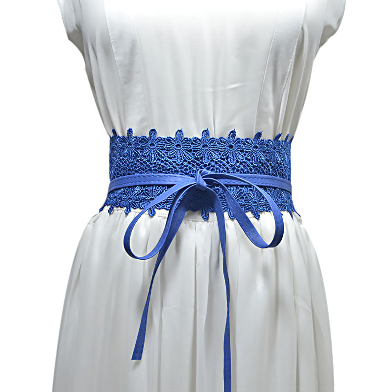 15-Color lace wide belt