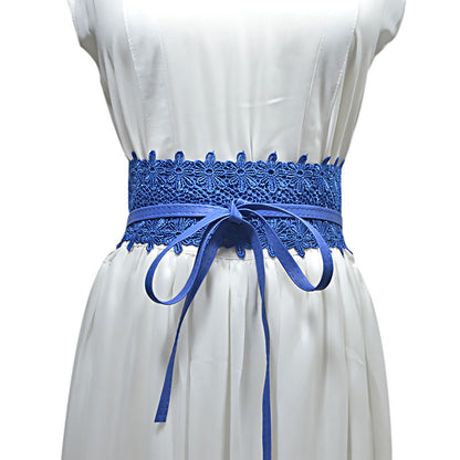 15-Color lace wide belt