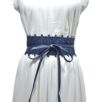 15-Color lace wide belt