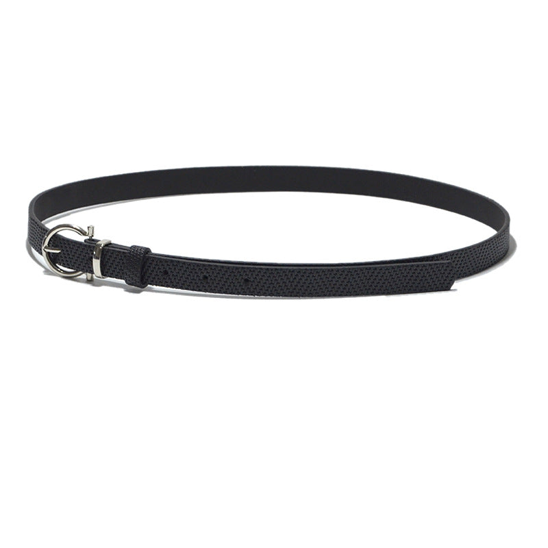 Big-name button head pin buckle imitation leather belt