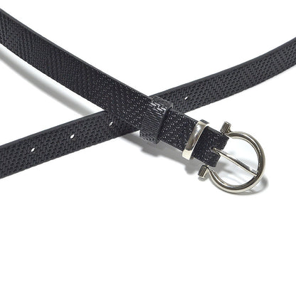 Big-name button head pin buckle imitation leather belt