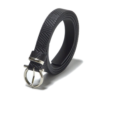 Big-name button head pin buckle imitation leather belt