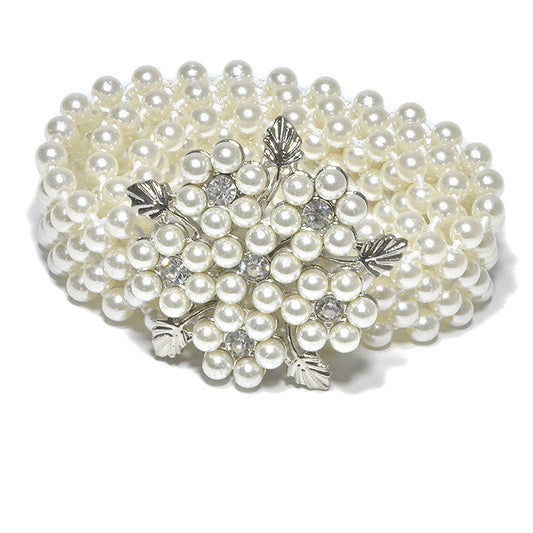 Fashion rhinestone inlaid pearl waist chain