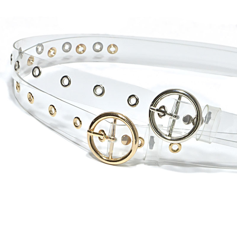 fashion Transparent pvc thin belt