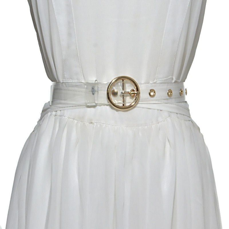 fashion Transparent pvc thin belt