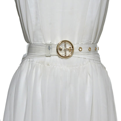 fashion Transparent pvc thin belt