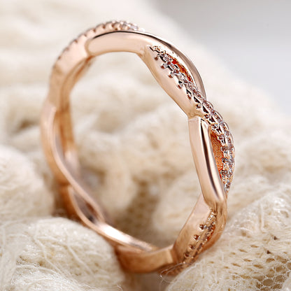 Diamond twist ring couple ring