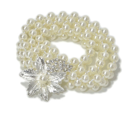 Rhinestone Pearl Inlaid Fine Belt