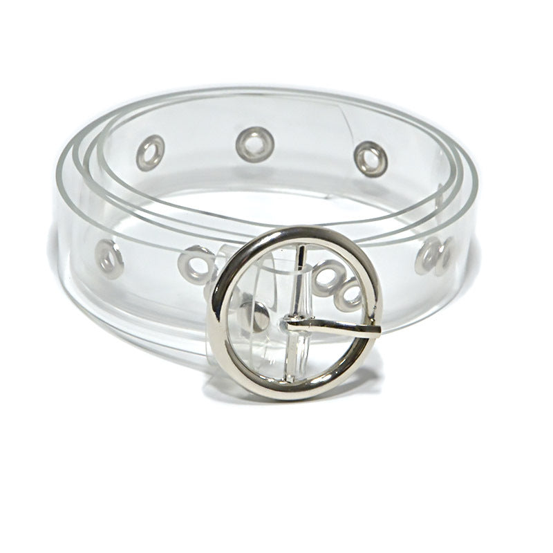 fashion Transparent pvc thin belt