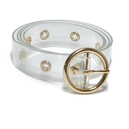 fashion Transparent pvc thin belt