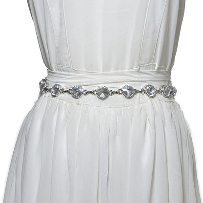 Rhinestone inlaid women's waist chain wholesale