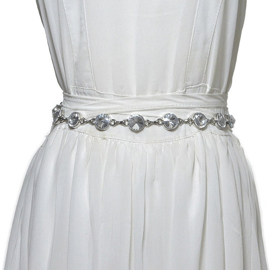 Rhinestone inlaid women's waist chain wholesale