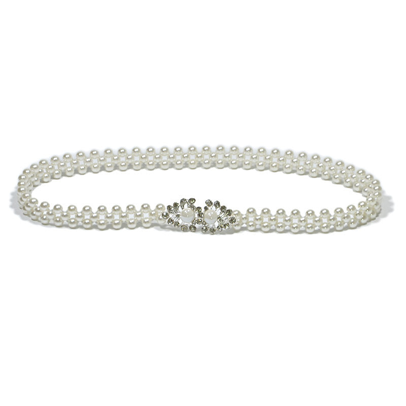 Button elastic thin belt wholesale