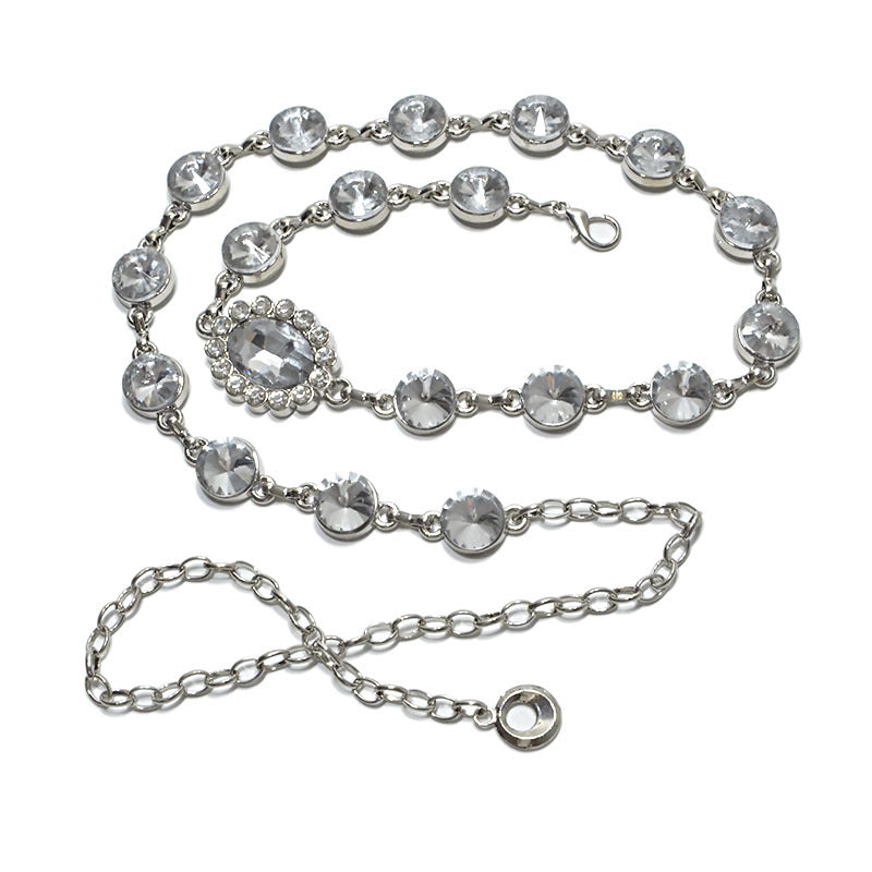 Rhinestone inlaid women's waist chain wholesale