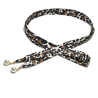 canvas pearl pendant thin waist rope