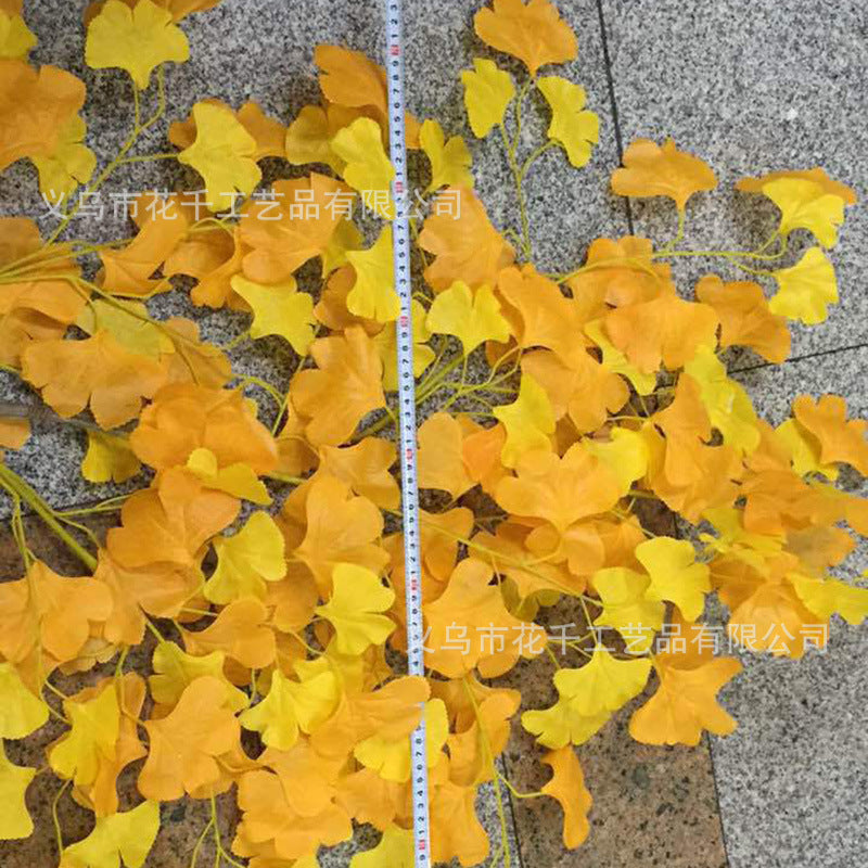 Simulation yellow ginkgo leaves