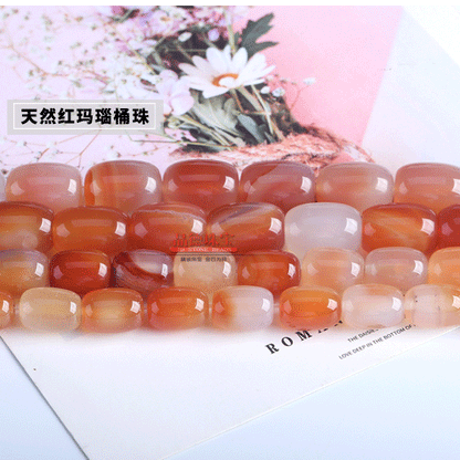Agate bucket beads DIY jewelry accessories