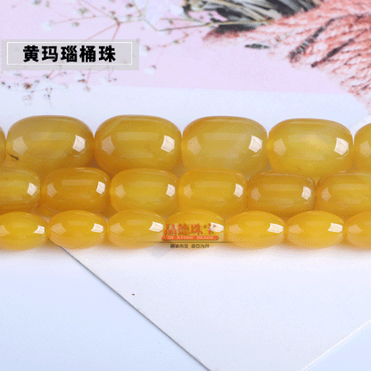 Agate bucket beads DIY jewelry accessories