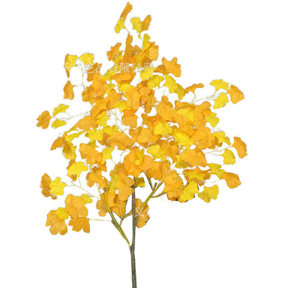 Simulation yellow ginkgo leaves