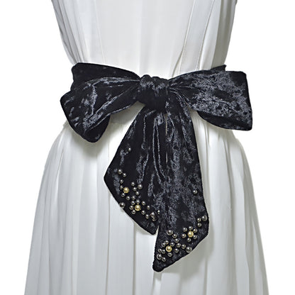 Golden velvet decorative waist seal