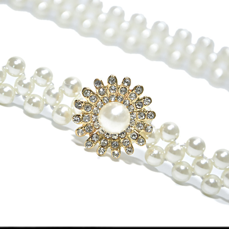 Fashion rhinestone inlaid women's decorative waist chain wholesale