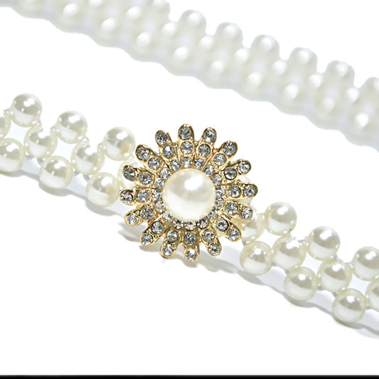 Fashion rhinestone inlaid women's decorative waist chain wholesale