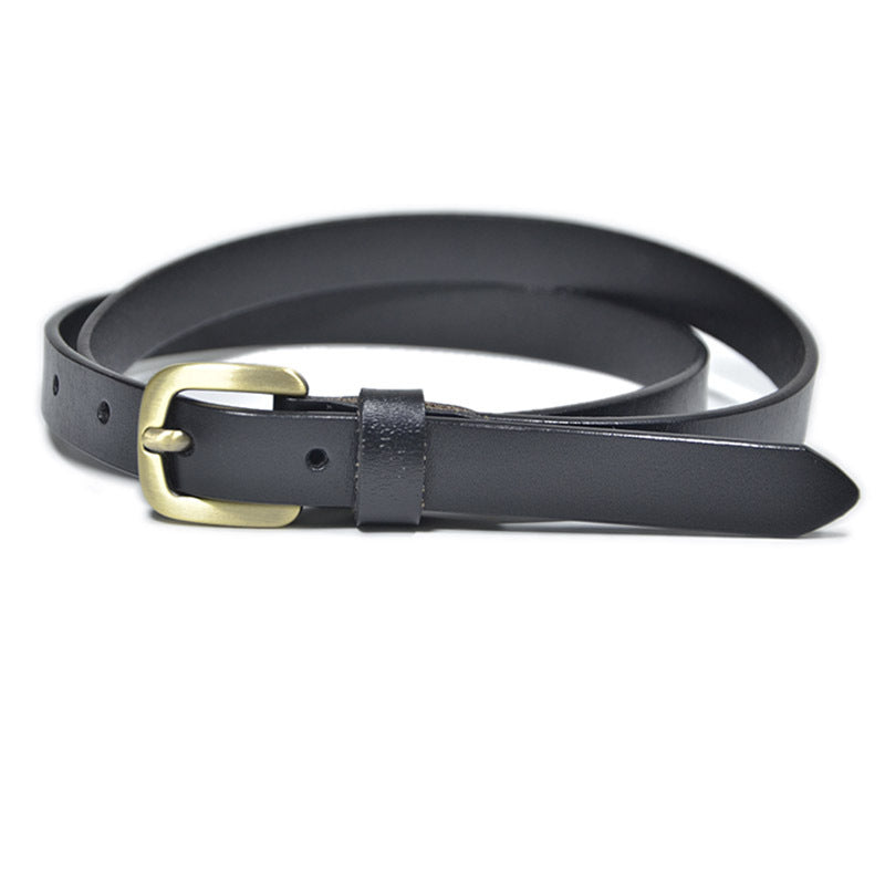 fashion Real cowhide thin belt