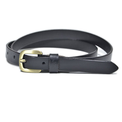 fashion Real cowhide thin belt