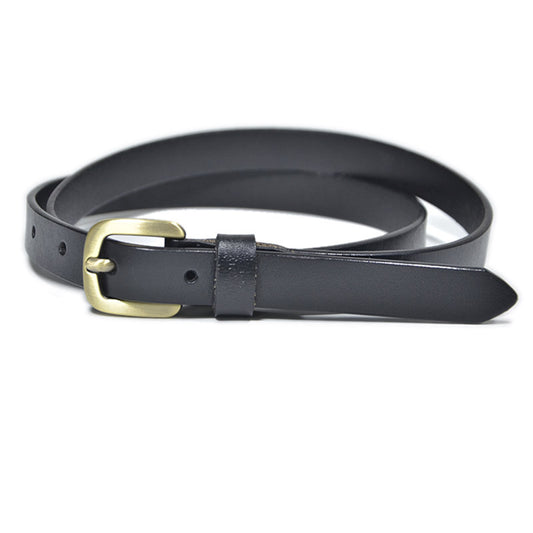 fashion Real cowhide thin belt
