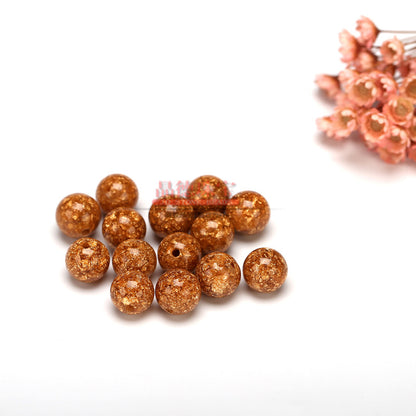 Gold foil beads loose beads DIY jewelry accessories