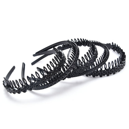 Simple toothed anti-skid rhinestone headband