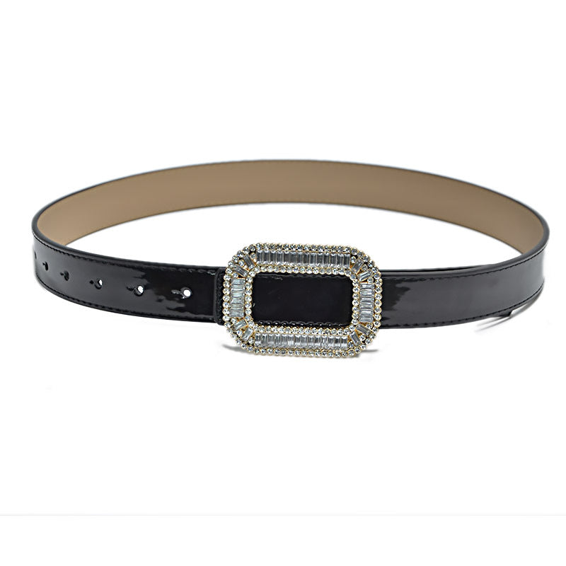 Rhinestone inlaid decorative belt