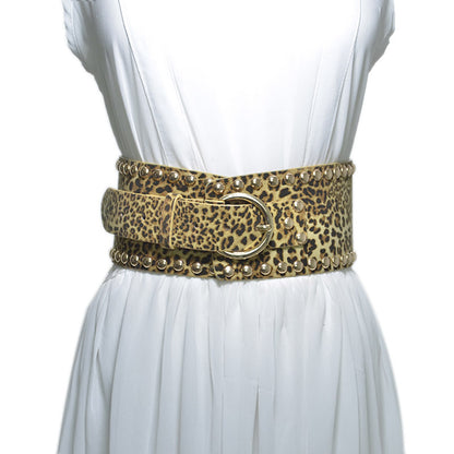 Sexy leopard print suede waist seal wholesale