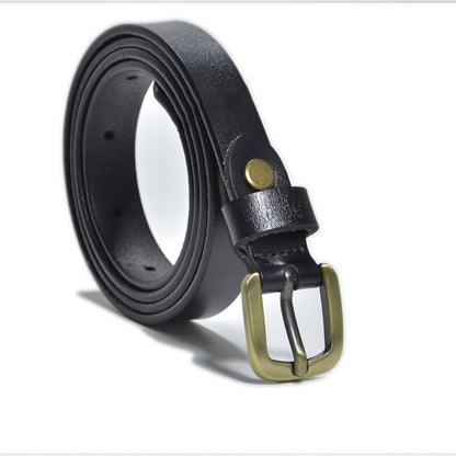 fashion Real cowhide thin belt