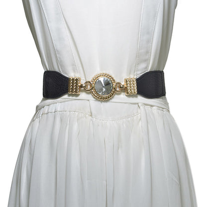 Fashion rhinestone inlaid decorative waist seal