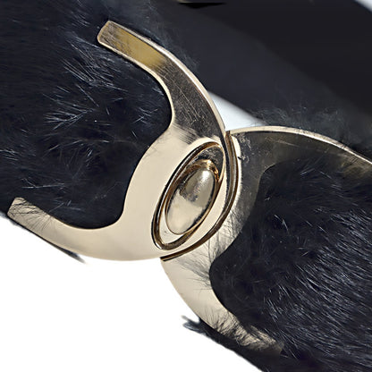 Rabbit fur decorative waist seal