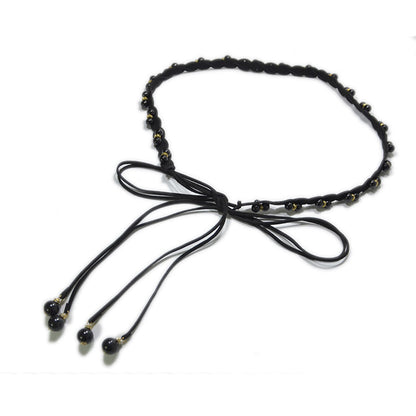 Casual pearl inlaid decorative strap waist rope