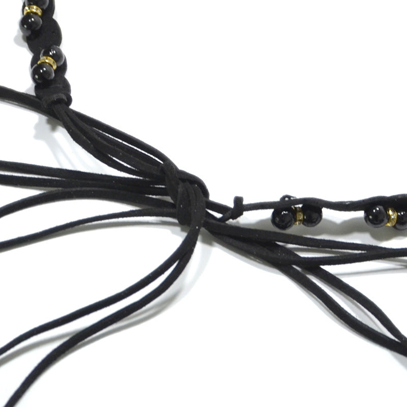 Casual pearl inlaid decorative strap waist rope