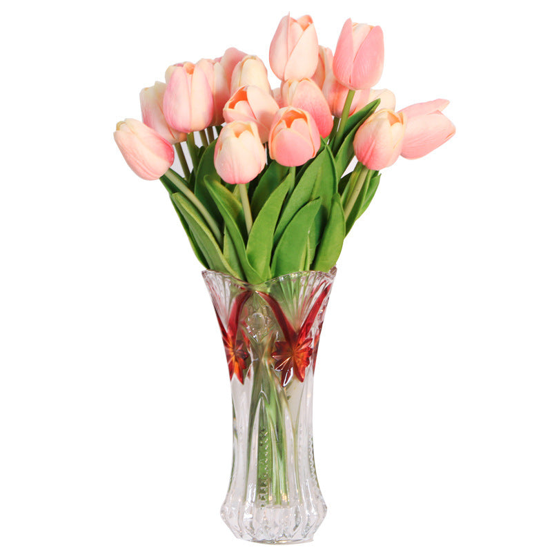 Flores artificiales de tulipán de PU al por mayor 