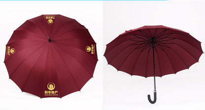 Paraguas grande Hongfu Paraguas automático con mango recto 