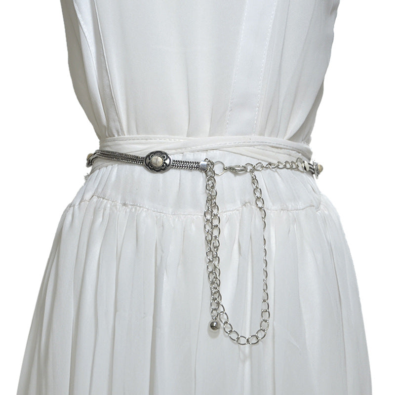 Delicate snake bone decorative trouser chain metal waist chain