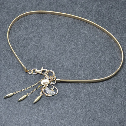 fashion Metal spring waist chain