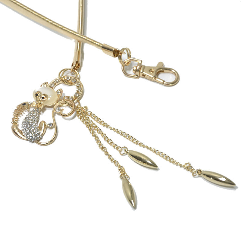 fashion Metal spring waist chain
