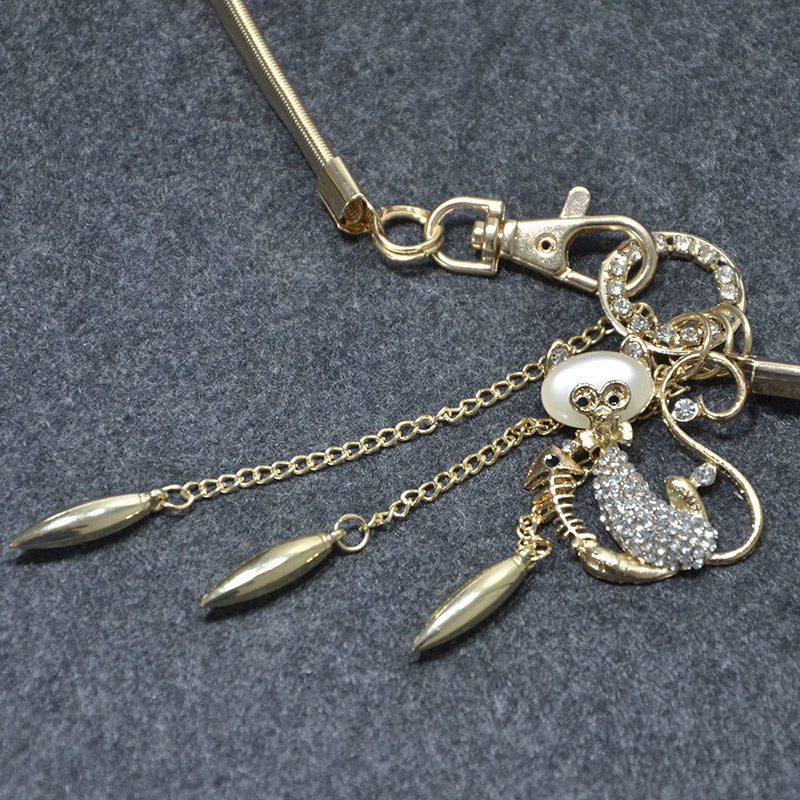 fashion Metal spring waist chain