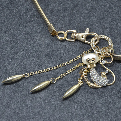 fashion Metal spring waist chain