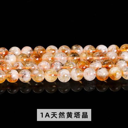 Citrine work in progress round beads wholesale